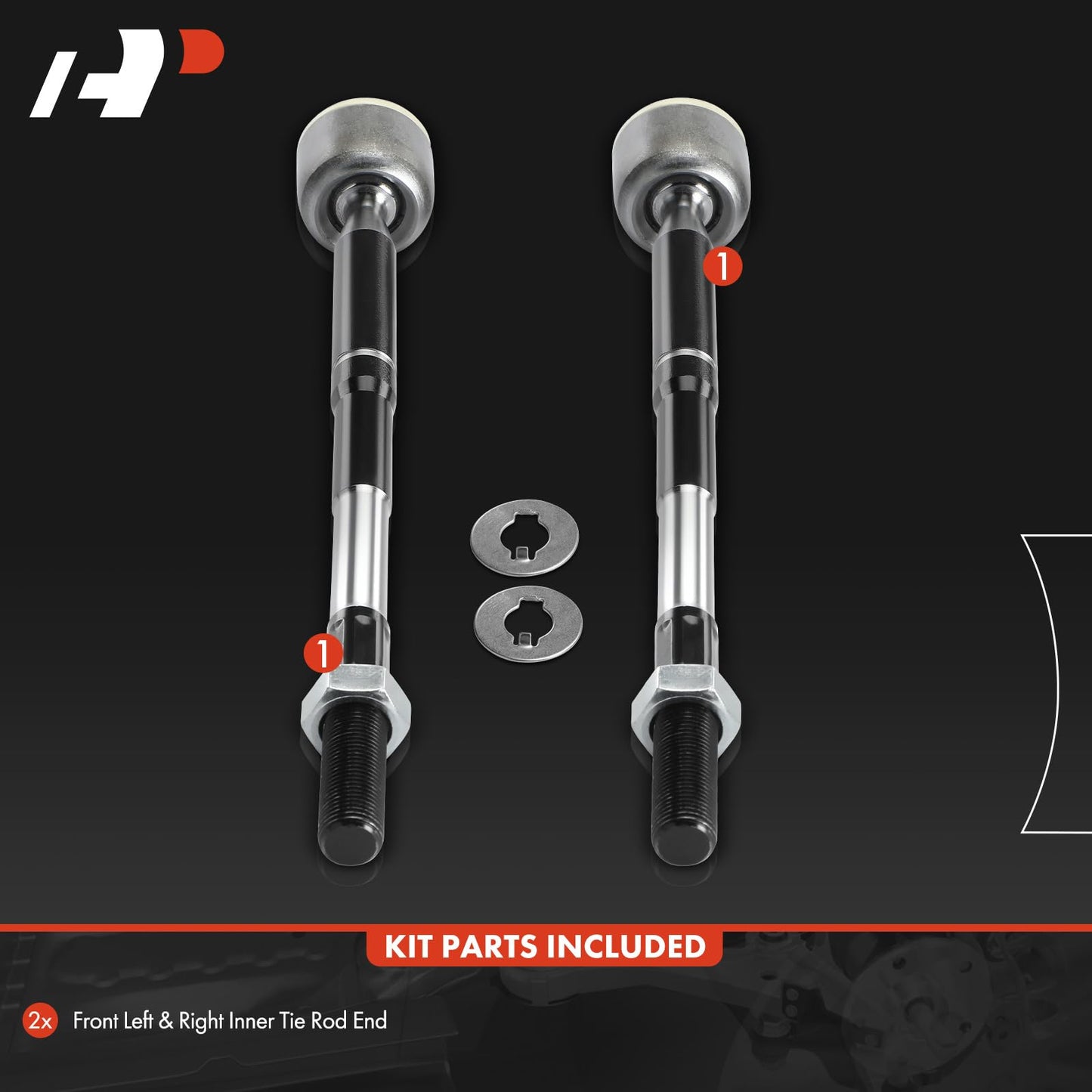 A-Premium 2 x Front Inner Tie Rod Ends, Compatible with Hyundai Elantra 2017-2022, Elantra GT 2018-2020, Kona 2018-2023, Kona Electric 2019-2023, Ioniq 2017-2022 & Kia Forte/Forte5, Niro, Niro EV