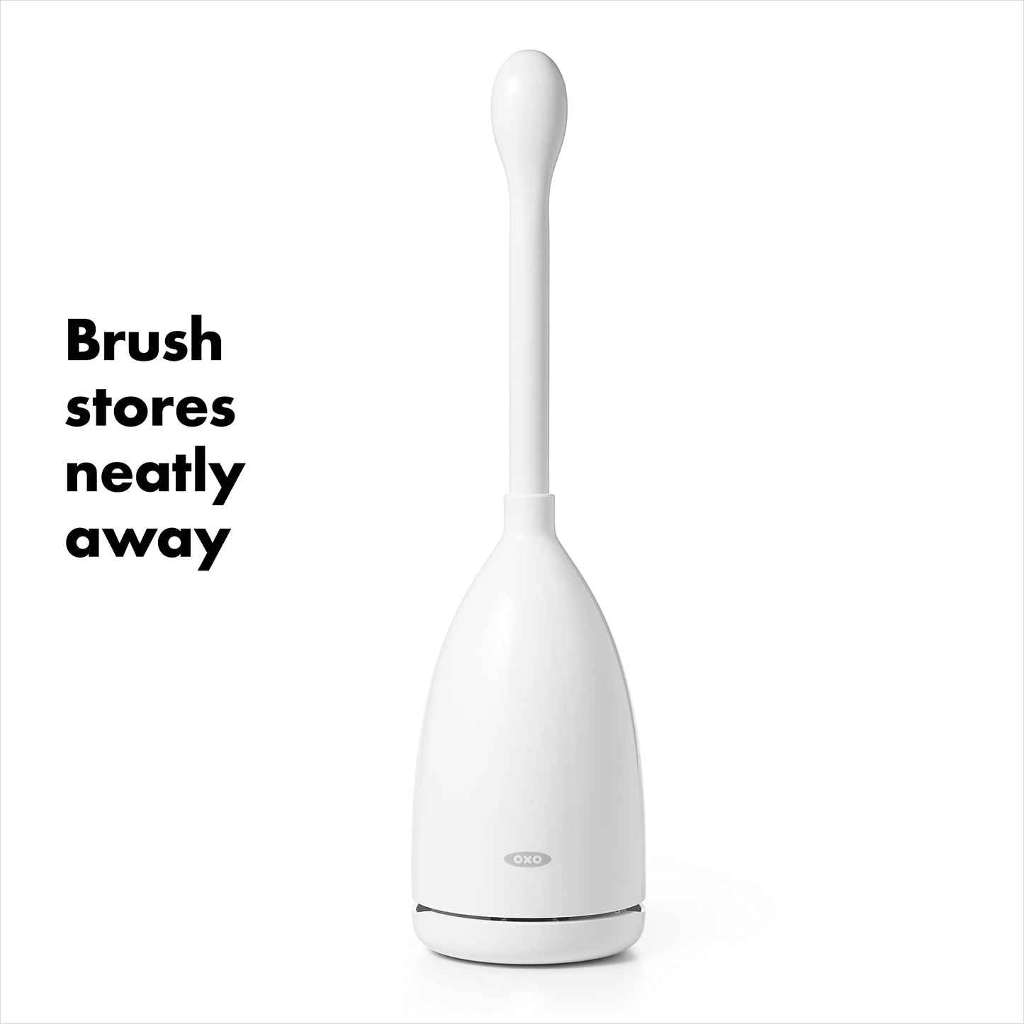 OXO Good Grips Toilet Brush with Rim Cleaner, White