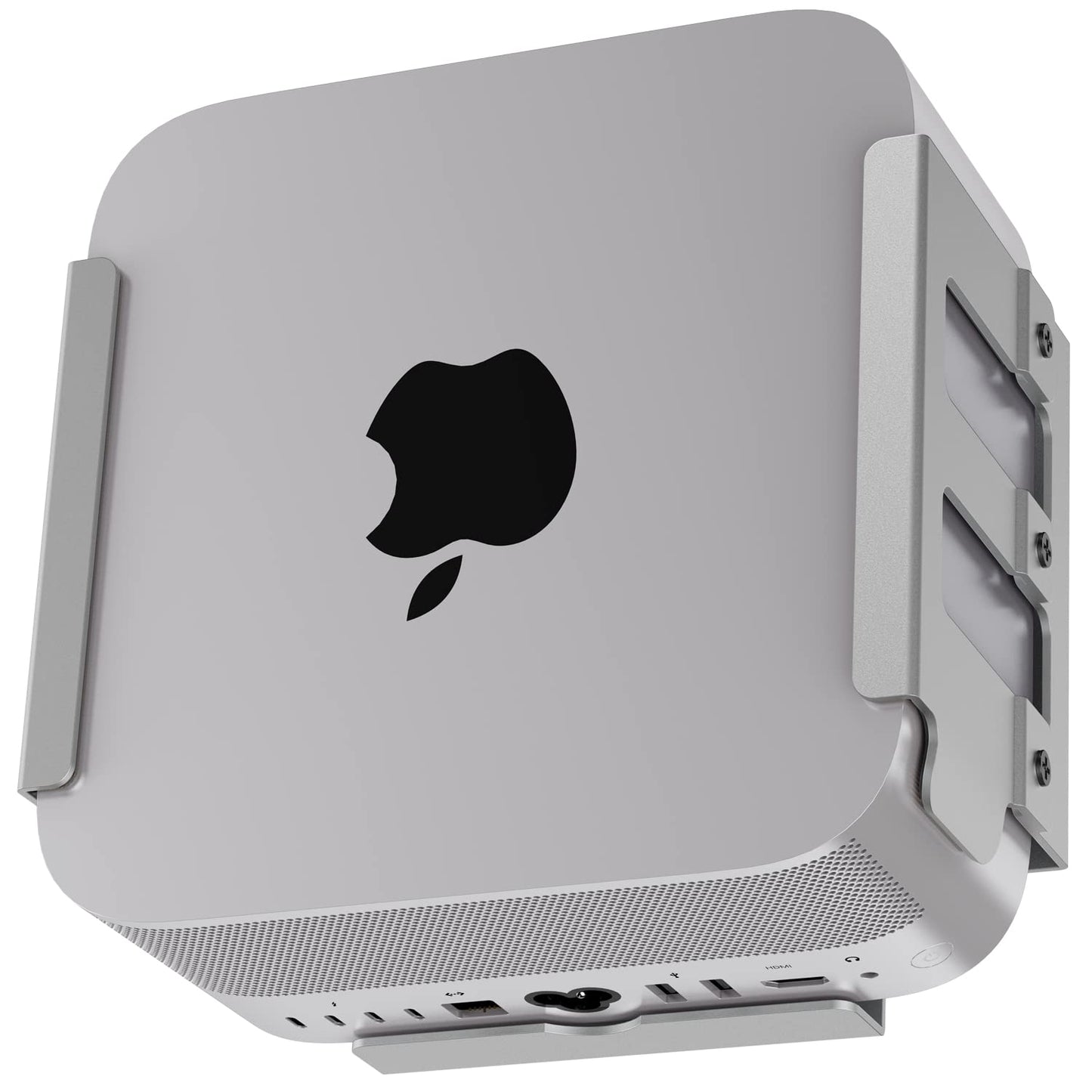 IFCASE Heat Dissipation Design Anti-Scratch Inner Aluminum Under Desk, Wall, Vesa Mount for Mac Studio M4 M3 M2 M1 Max/Ultra (Silver)
