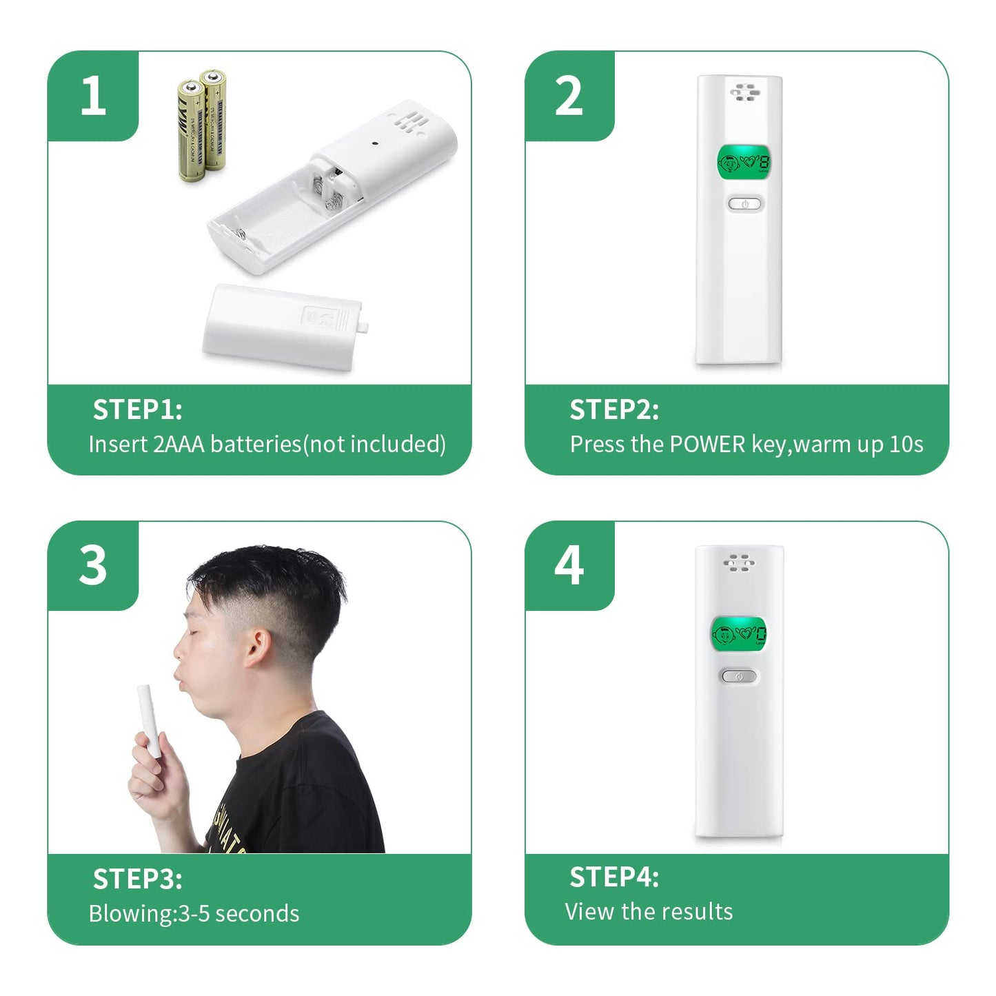 Bad Breath Tester Odor Breath Detector Professional Personal Bad Smell Checker Analyzer for Personal Oral Cavity Testing