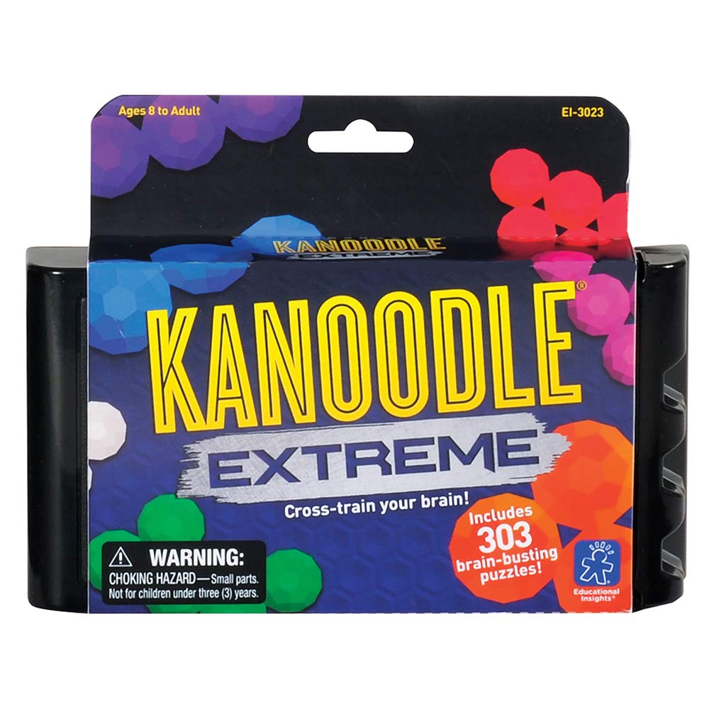 Educational Insights Kanoodle Extreme - 3D Brain Teaser Puzzles, Single Player Brain Game, Handheld Travel Games for Kids, Challenging Logic Puzzle Games and Gifts for Kids, Teens & Adults Ages 8+