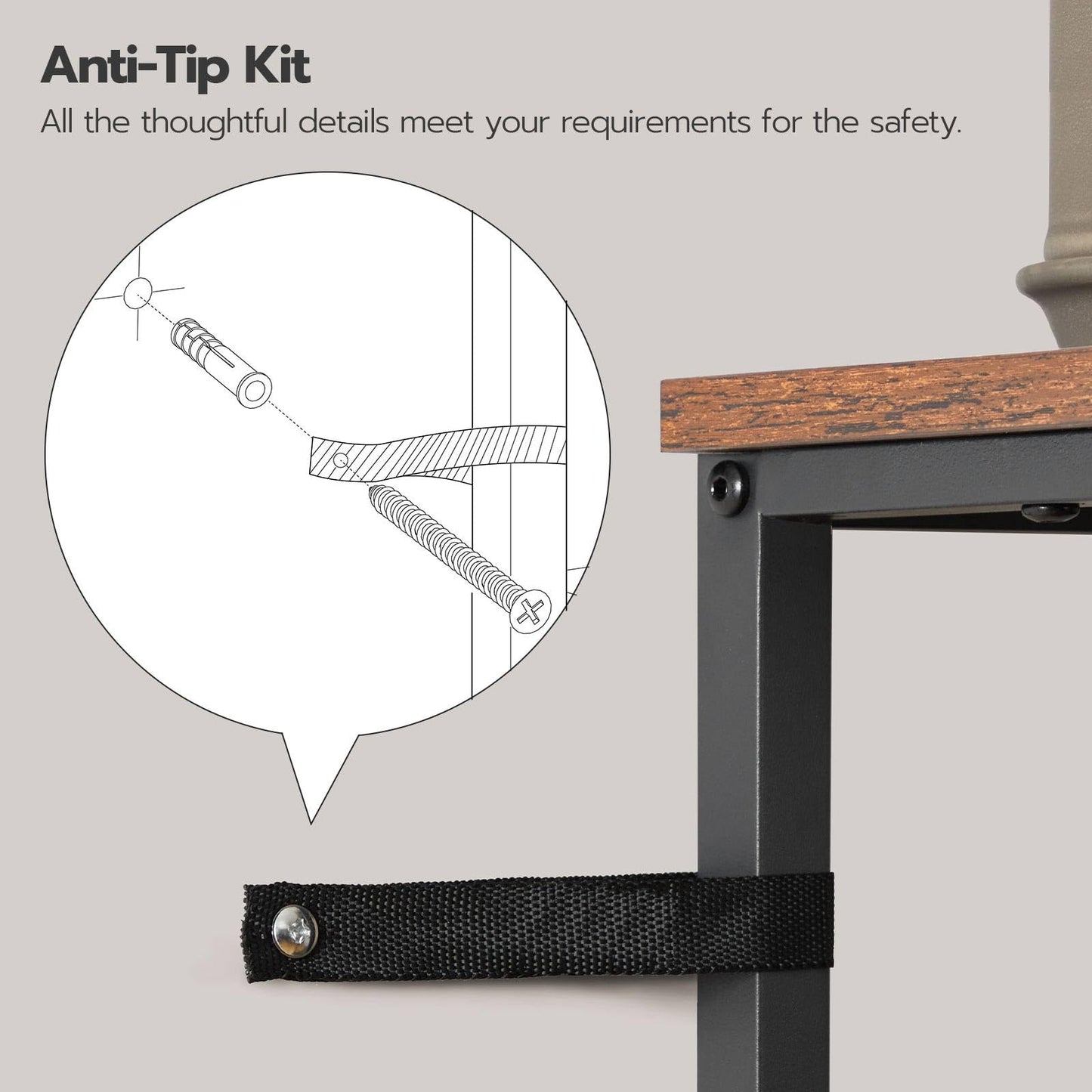 HOOBRO Over The Toilet Storage, 2-Tier Over Toilet Bathroom Organizer Shelf, with Toilet Paper Holder and Hooks, Sturdy and Durable, for Bathroom, Toilets, Rustic Brown and Black BF49TS01