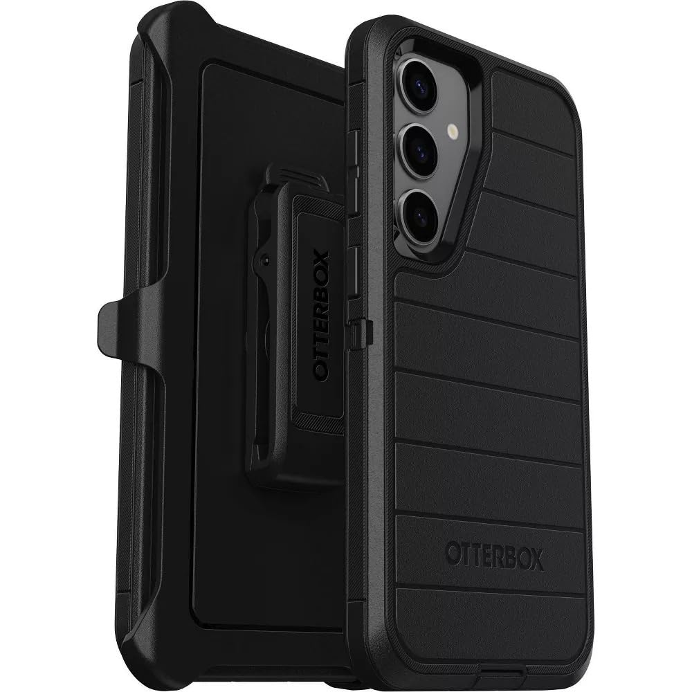 OtterBox Samsung Galaxy S25+ (Only) - Defender Series Case - Black - Screenless - Rugged & Durable - with Port Protection - Holster Clip Included - Microbial Defense Protection