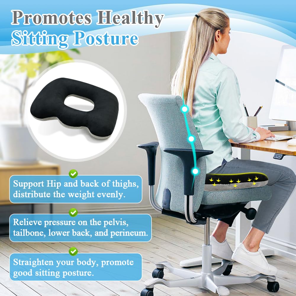 Bed Sore Cushion for Butt Donut Pillow for Tailbone Pain Relief Sitting Hemorrhoid Pillows Donut Postpartum Doughnut Pillow Pressure Ulcer Cushion Sitting Medical Donut Seat Cushion After Surgery