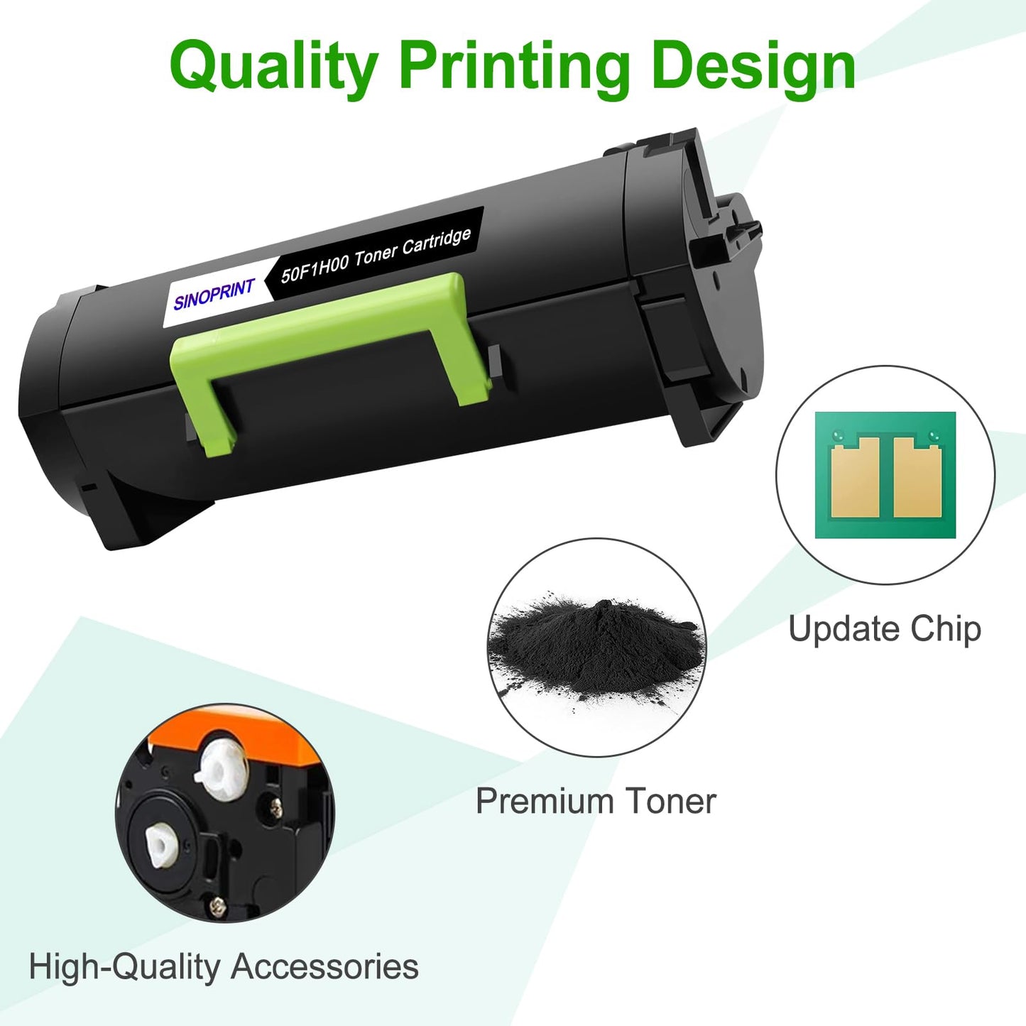 Toner Cartridge Replacement for Lexmark 50F1H00 501H for MS310d MS310dn MS312dn MS315dn MS410dn MS415dn MS510dn MS610dn Printer (5,000 Pages 1 Black)