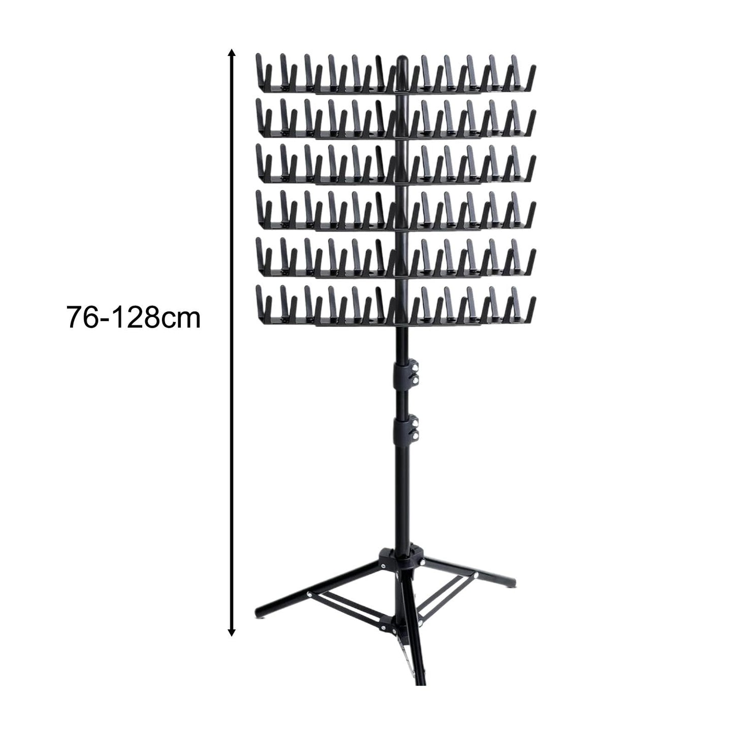 Braiding Hair Rack Standing for Braiding Hair,144 Pegs Adjustable Height,Braid Rack Standing,Braid Rack for Braiders Stylists, black