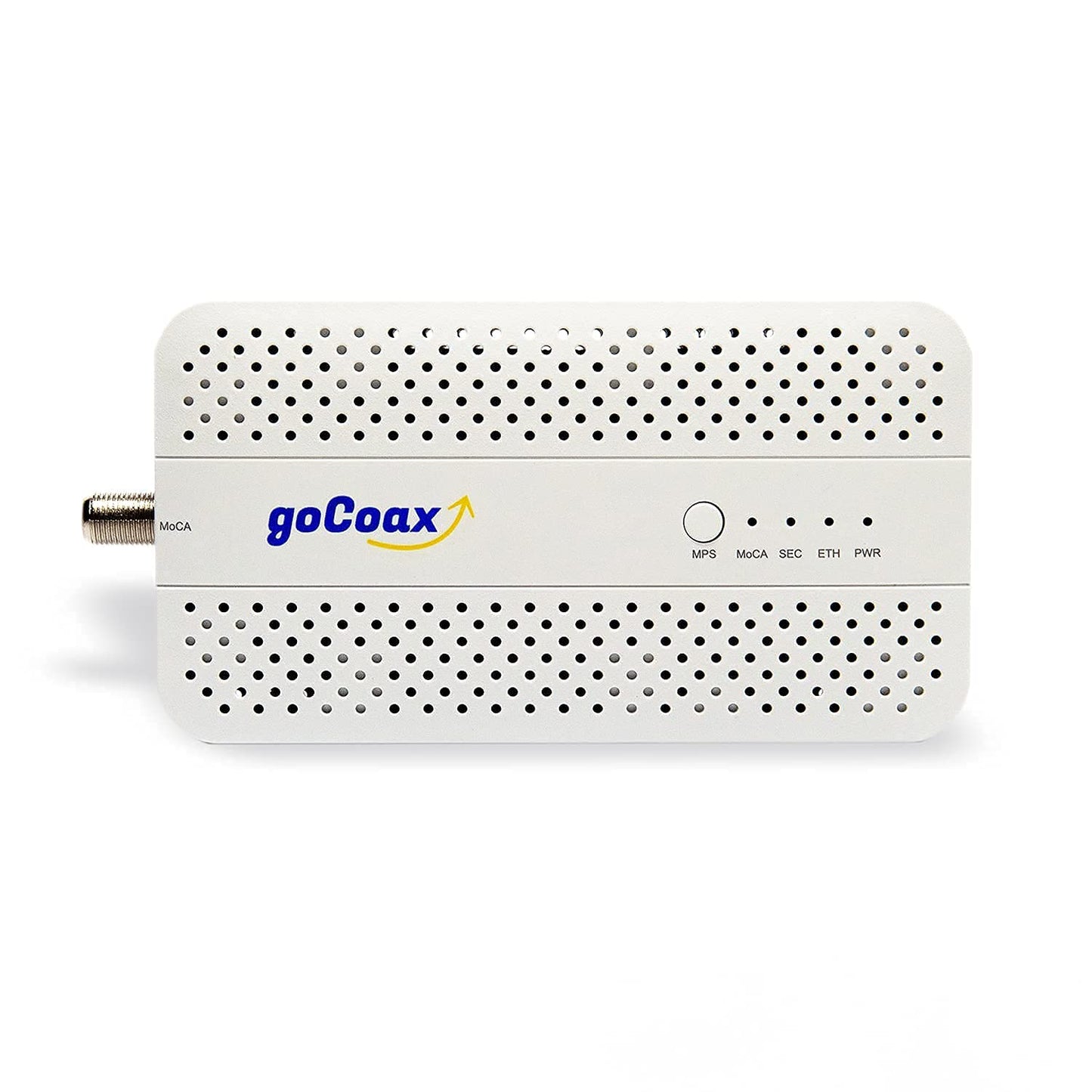 goCoax MoCA 2.5 Adapter with 2.5GbE Ethernet Port. MoCA 2.5. 1x 2.5GbE Port. Provide 2.5Gbps Bandwidth with existing coaxial Cables. White(Single, MA2500D)