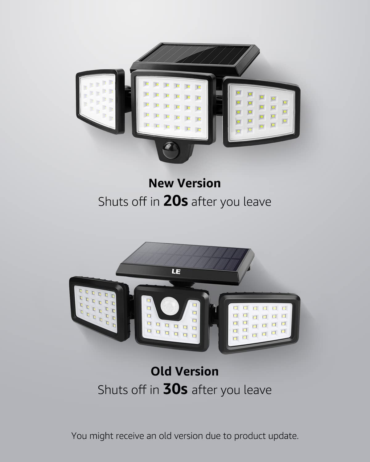 Lepro Solar Lights Outdoor, 2 Pack 1000LM Super Bright Solar Motion Sensor Light Outdoor, IP65 Waterproof Solar Flood Lights Outdoor, 270° Wide Angle, Security Outdoor Lights for Yard, Garden, Garage
