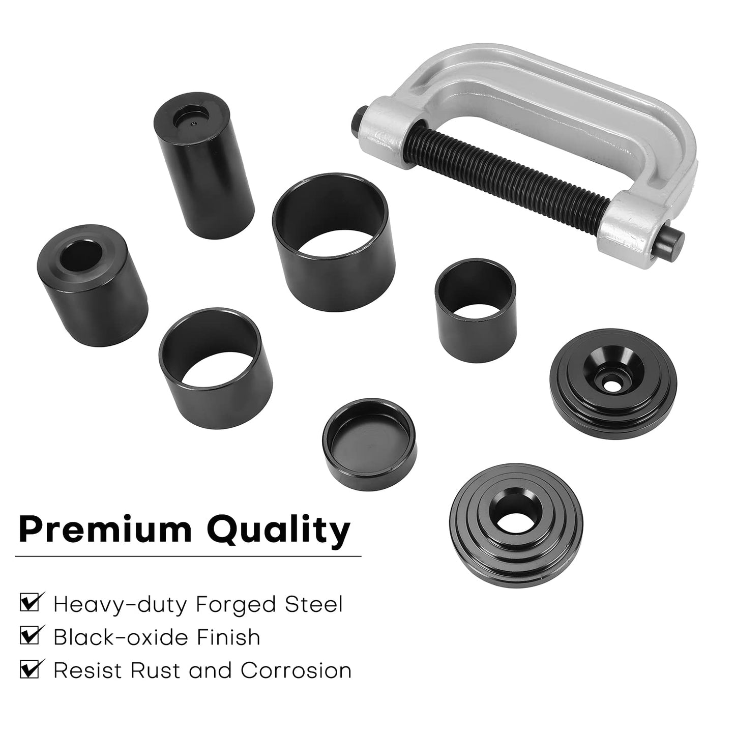 Acymner Ball Joint Press & U Joint Removal Tools | Heavy Duty Ball Joint Service Tool with 4-Wheel Drive Adapters fits Most 2WD and 4WD Car Pickup and Light Truck