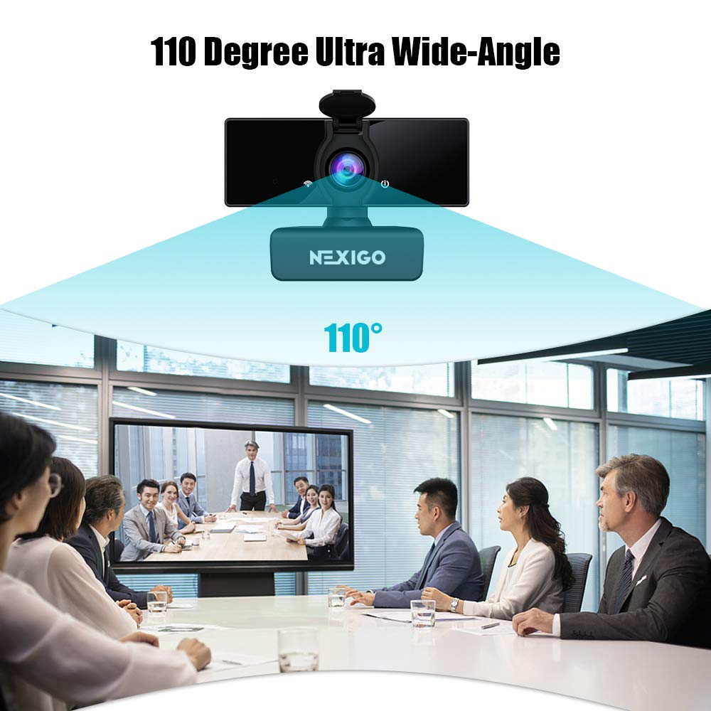 NexiGo 1080P Business Webcam with Software, Dual Microphone & Privacy Cover, NexiGo N660 USB FHD Web Computer Camera, Plug and Play, for Zoom/Skype/Teams/Webex, Laptop MAC PC Desktop