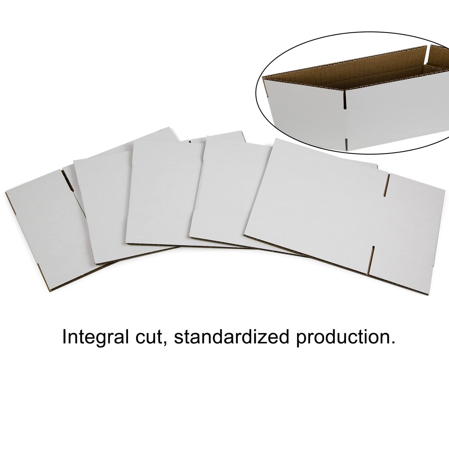 SUNLPH 50 Pack 8x4x4 Inches Shipping Boxes, Small Corrugated Cardboard Boxes for Mailing and Packing, White