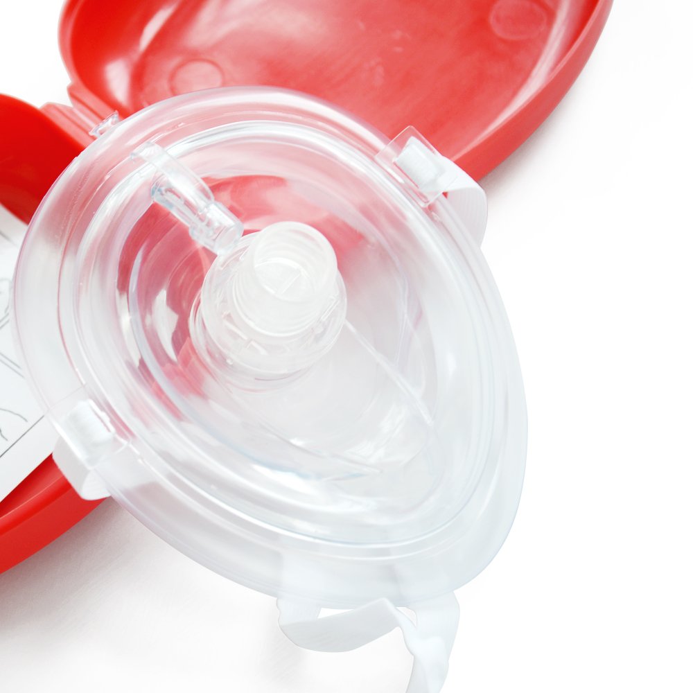 CPR Mask Portable Emergency Kit With Red Hard Case For First aid training CPR Classs and Emergency First Aid,Pack of 2