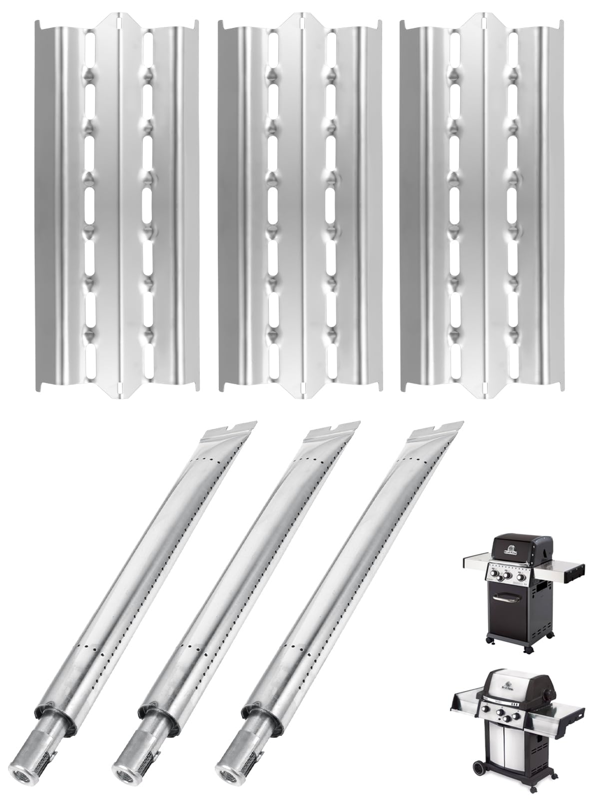 PETKAO Replacement Parts for Broil King Signet 20, Signet 90, 9865-54, 9868-54,Broil King Flav-R-Wave BBQ Parts Heat Shields & Grill Burner for Broil King BBQ Accessories, Broil-Mate, Sterling