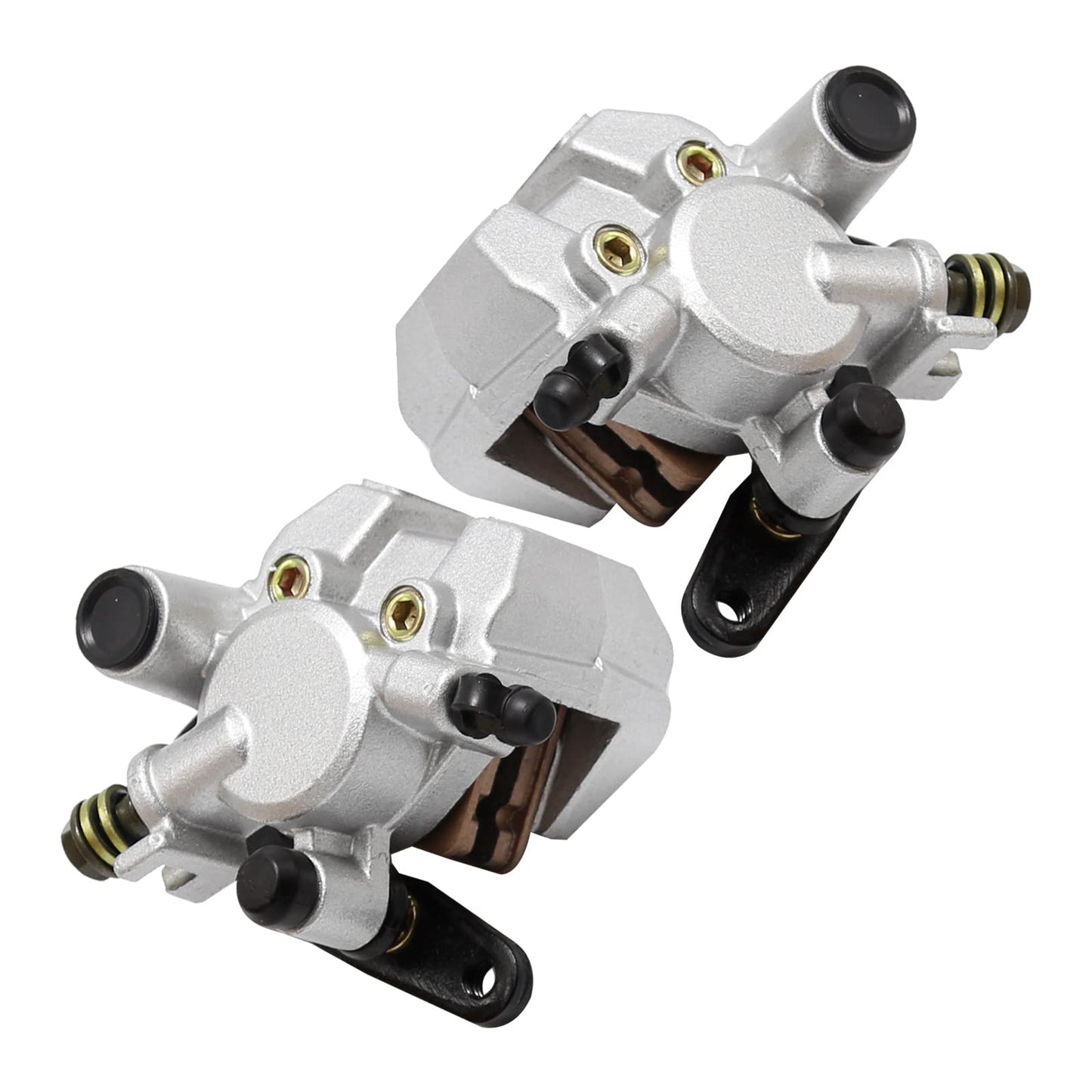 EATAKWARD Front Left & Right Brake Calipers & Pads 3GD-2580T-01-00 3GD-2580U-01-00 Replacement for Yamaha Banshee Big Bear Grizzly Kodiak Warrior Wolverine YFM 125 250 350 400 450 660 YFZ350 (Black)