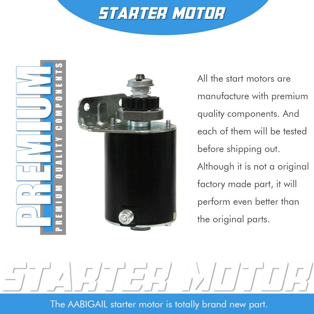 5742N Starter Motor Plastic gear with16 Teeth Compatible with L118 L120 Briggs & Stratton for Lawn Mower 7-22Hp41022003 497595 497594 391423 390838 392749 394805 491766 693054 SBS0001 AM122337 AM39137