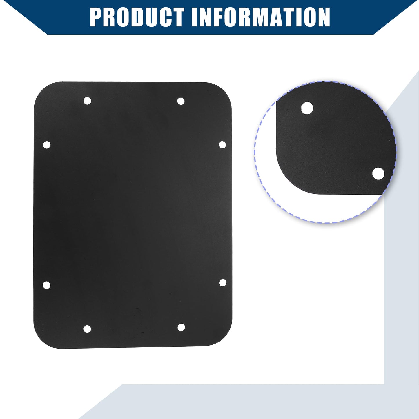 Hihaha Spare Tire Carrier Delete Filler Plate with Rubber Plug Bolts for Jeep Wrangler JK 2007-2018 / Rear Tailgate Plug Vent Plate Cover/Durable / 1Pcs Black