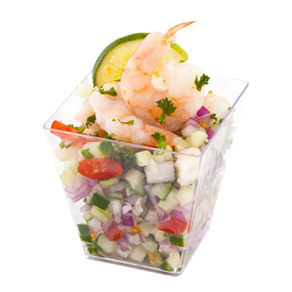 Restaurantware-8 Ounce Large Kova Cups, 100 Disposable Dessert Tumbler - Lids Sold Separately, Sturdy, Clear Plastic Appetizer Cups, For Mousse, Layered Cakes At Catered Events