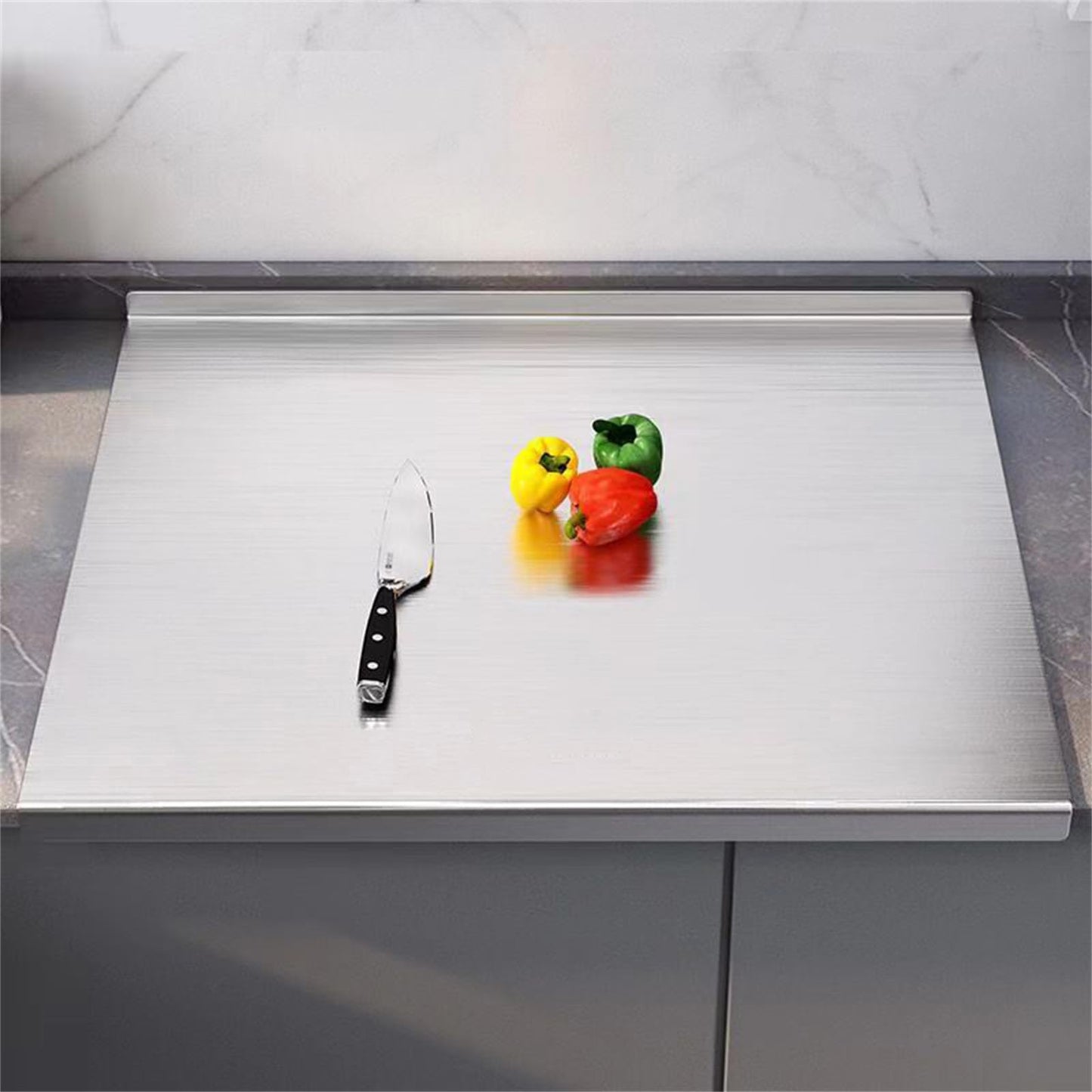 Stainless Steel L Shape Pastry Board - Kneading Board Cutting Mats (40 * 60cm/15.7 * 23.6in)