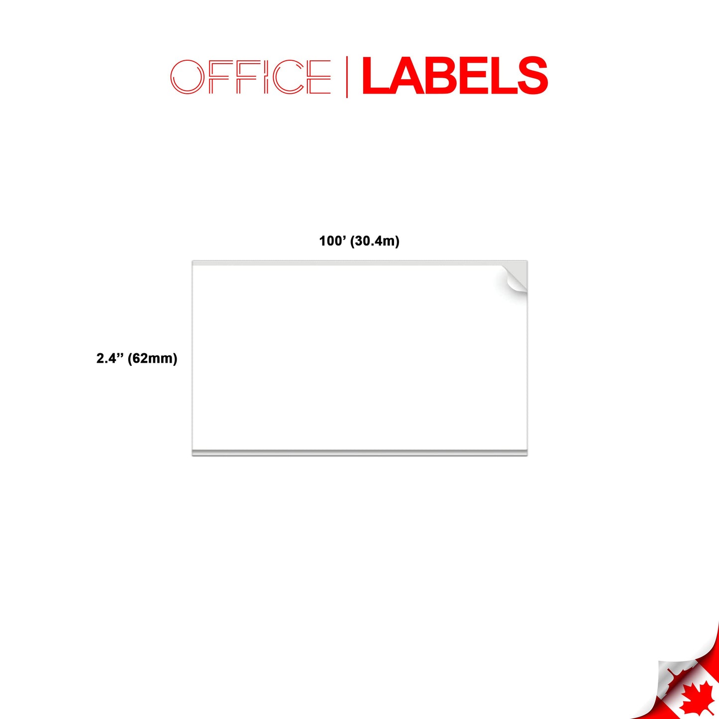 OFFICE LABELS Replacement for Brother DK-2205 2-3/7 x 100 with 1 cartridges 10 Rolls