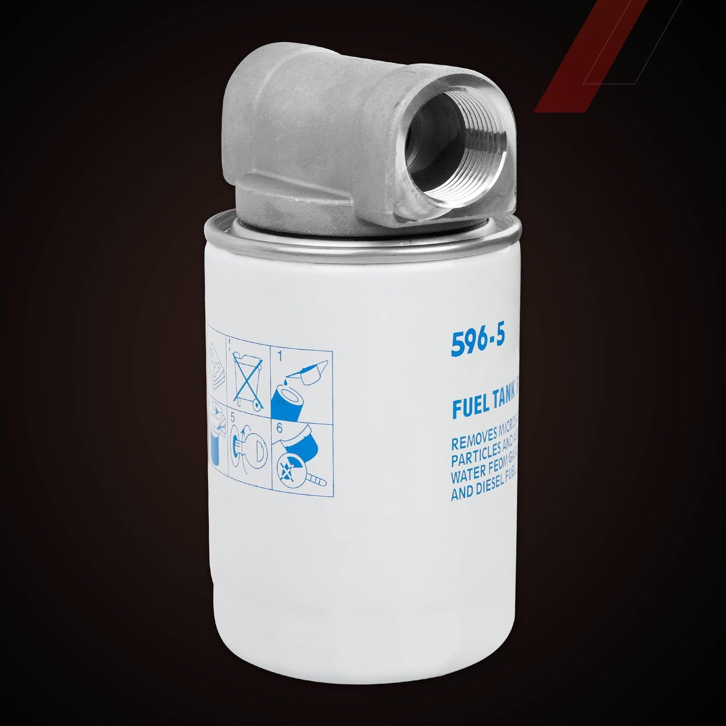 Fuel Tank Filter Kit with 3/4 NPT Top Cap Compatible with Fuel Pumps Transfer Tanks, 10 Micron Diesel Filter
