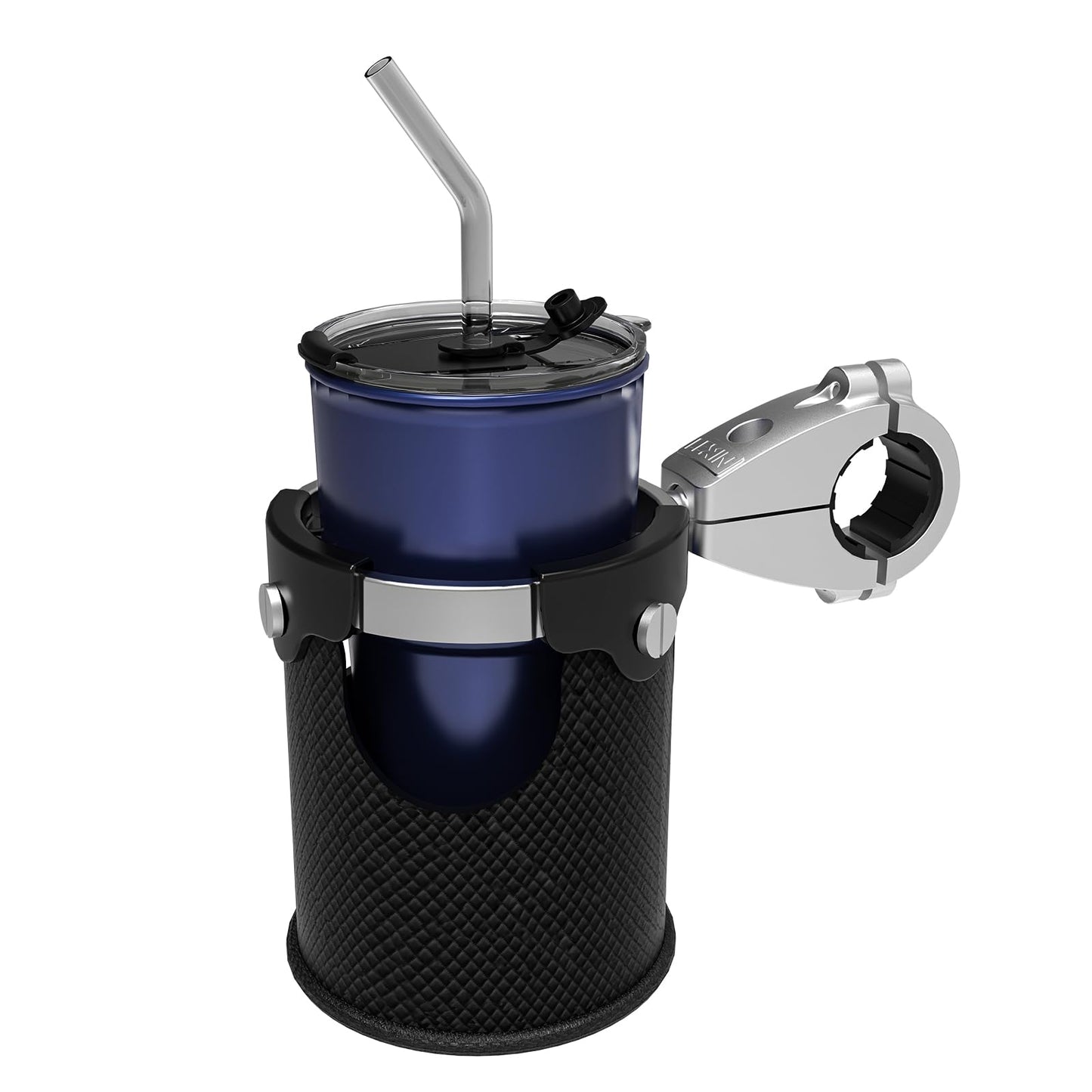 LEXIN C3 Motorcycle Cup Holder for Harley Davidson, Drink Holder with 360°Swivel Ball-Mount, Aluminum Clamp for 7/8'' to 1 1/4'' Handlebar/Bumper/Pole Mount, Fits for ATV/UTV/Scotter, Chorme