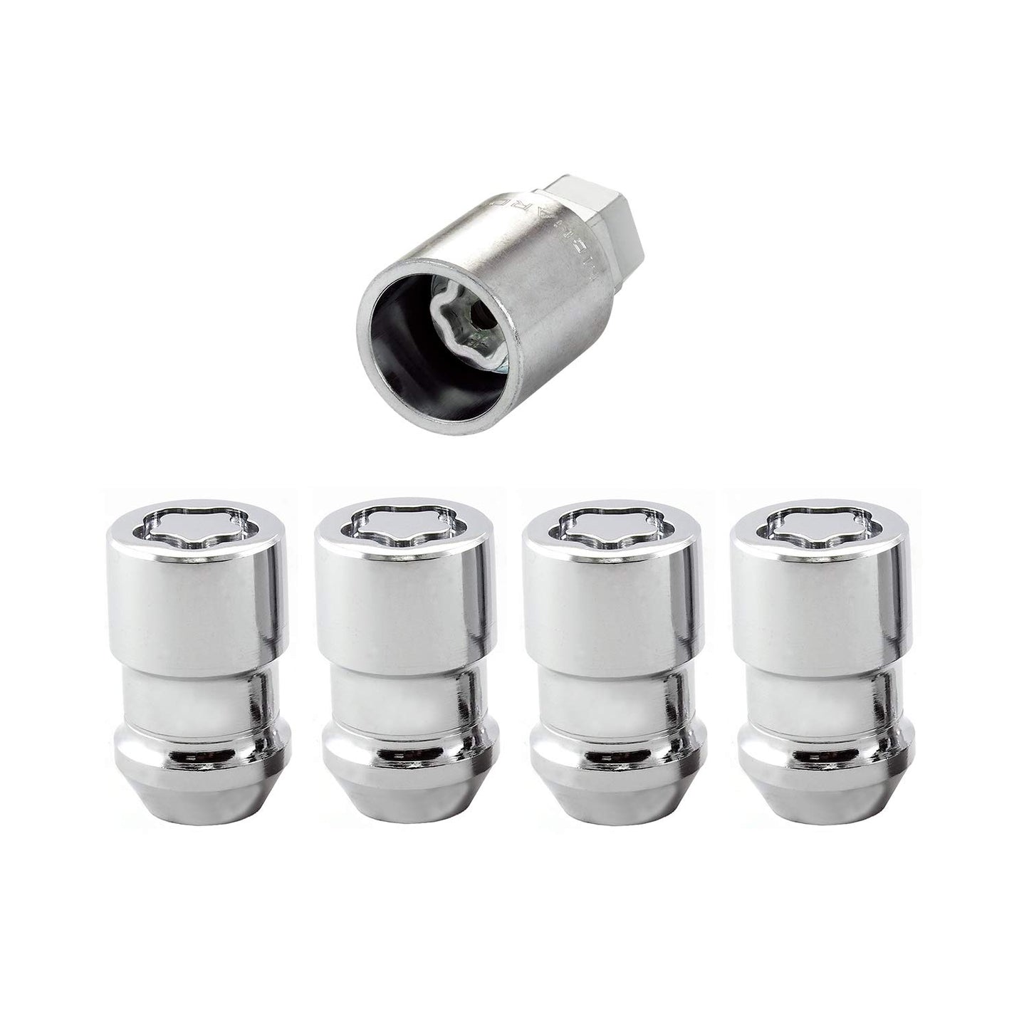 McGard 24137 Chrome Cone Seat Wheel Locks (M12 x 1.5 Thread Size) - Set of 4