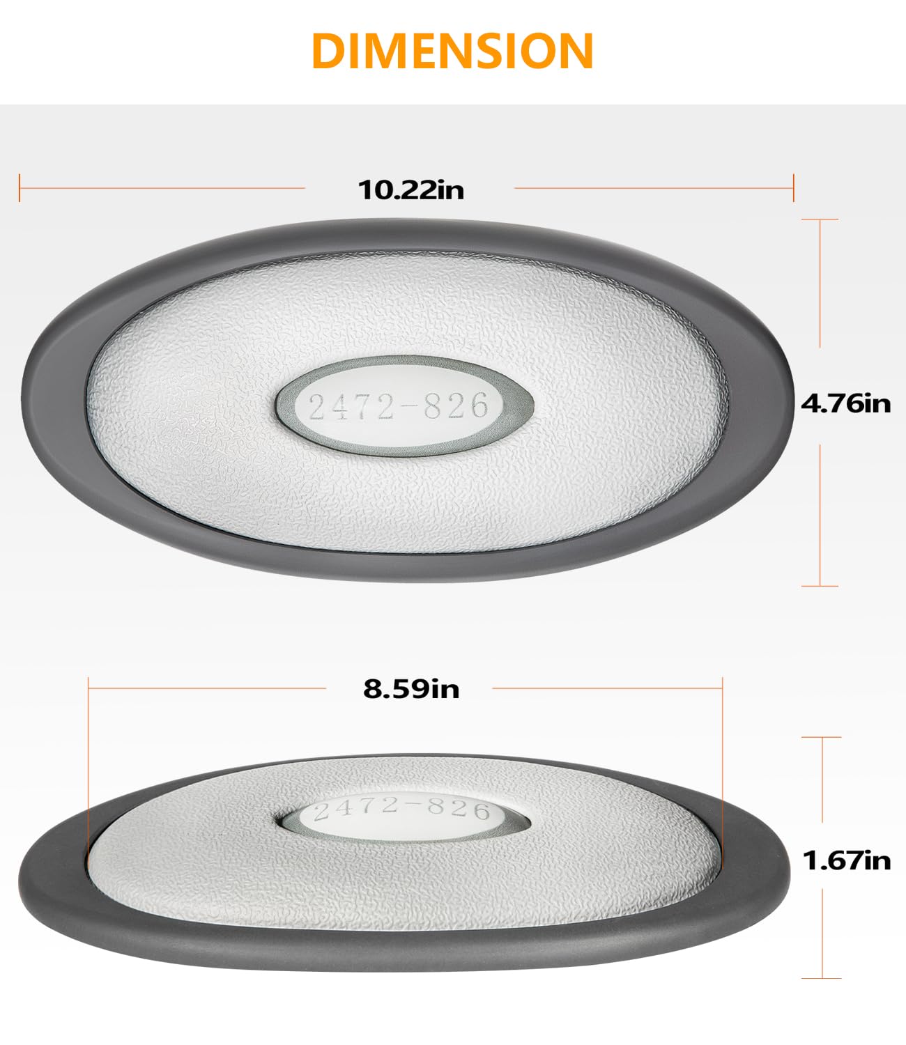 4PCS 2472-826 Oval Pillow Insert (2455-104) + Back Mount (2455-105) Replacement for Jacuzzi J-300 Series 2007+ Pillow Headrest