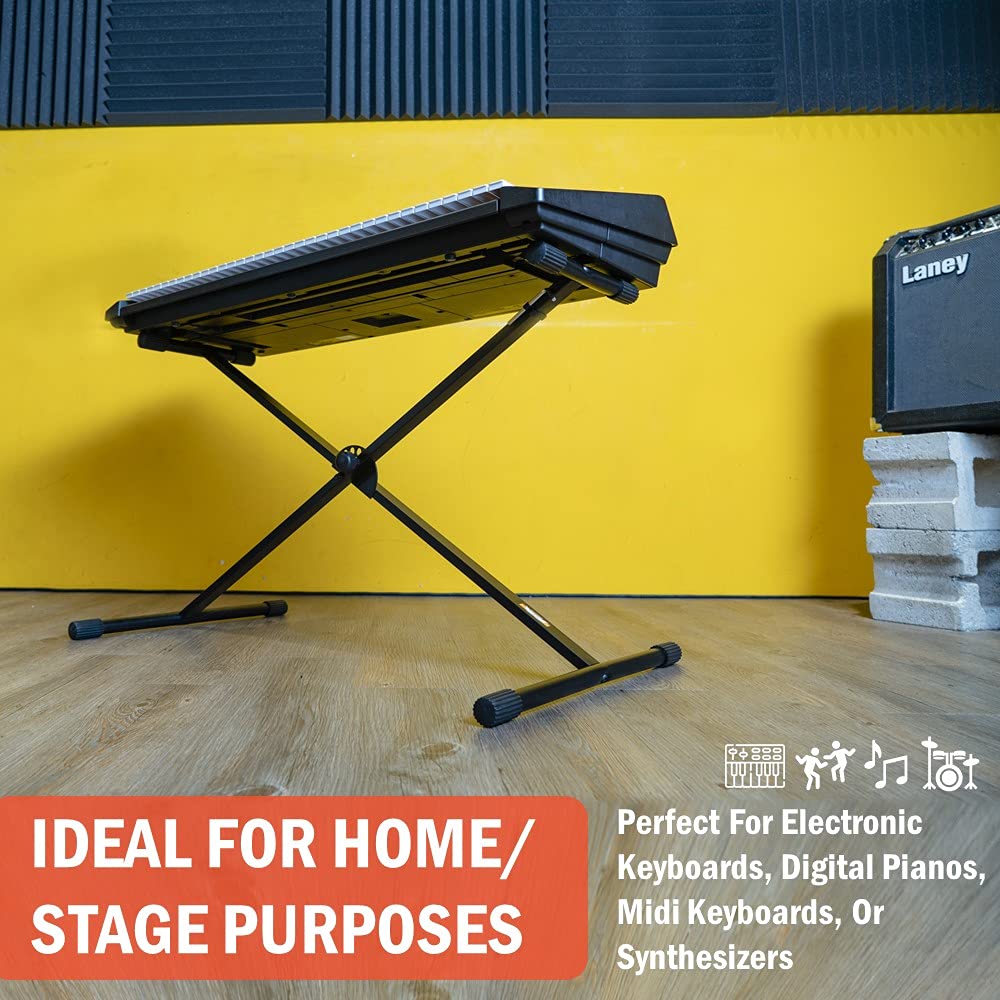 Stage Rocker Powered by Hamilton SR524000 Single X Style Keyboard Stand - Black