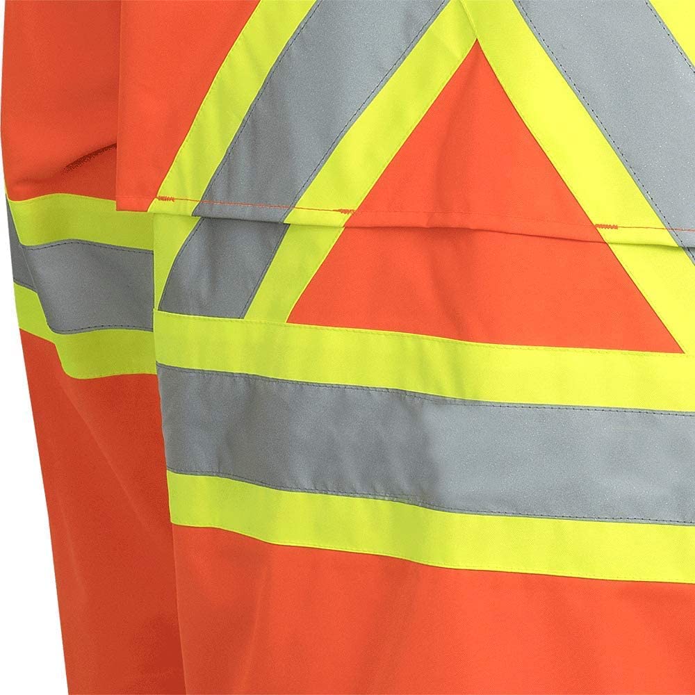 Pioneer V1081350 Hi-Viz Safety Rain Jacket, Tear and Abrasion Resistant