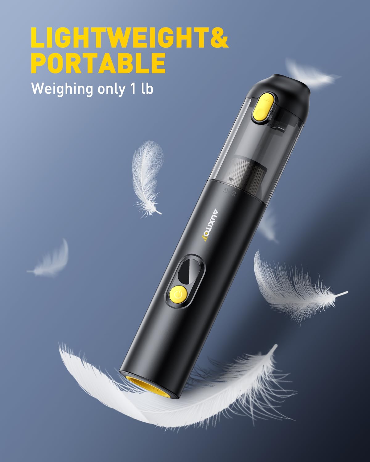 AUXITO Car Vacuum Cleaner, 14000Pa Powerful Suction Handheld Vacuum Cordless, 4 in 1 Mini Portable Car Vacuum Cordless, Small Vacuum Dust Buster for Car, Home, Pet, Office