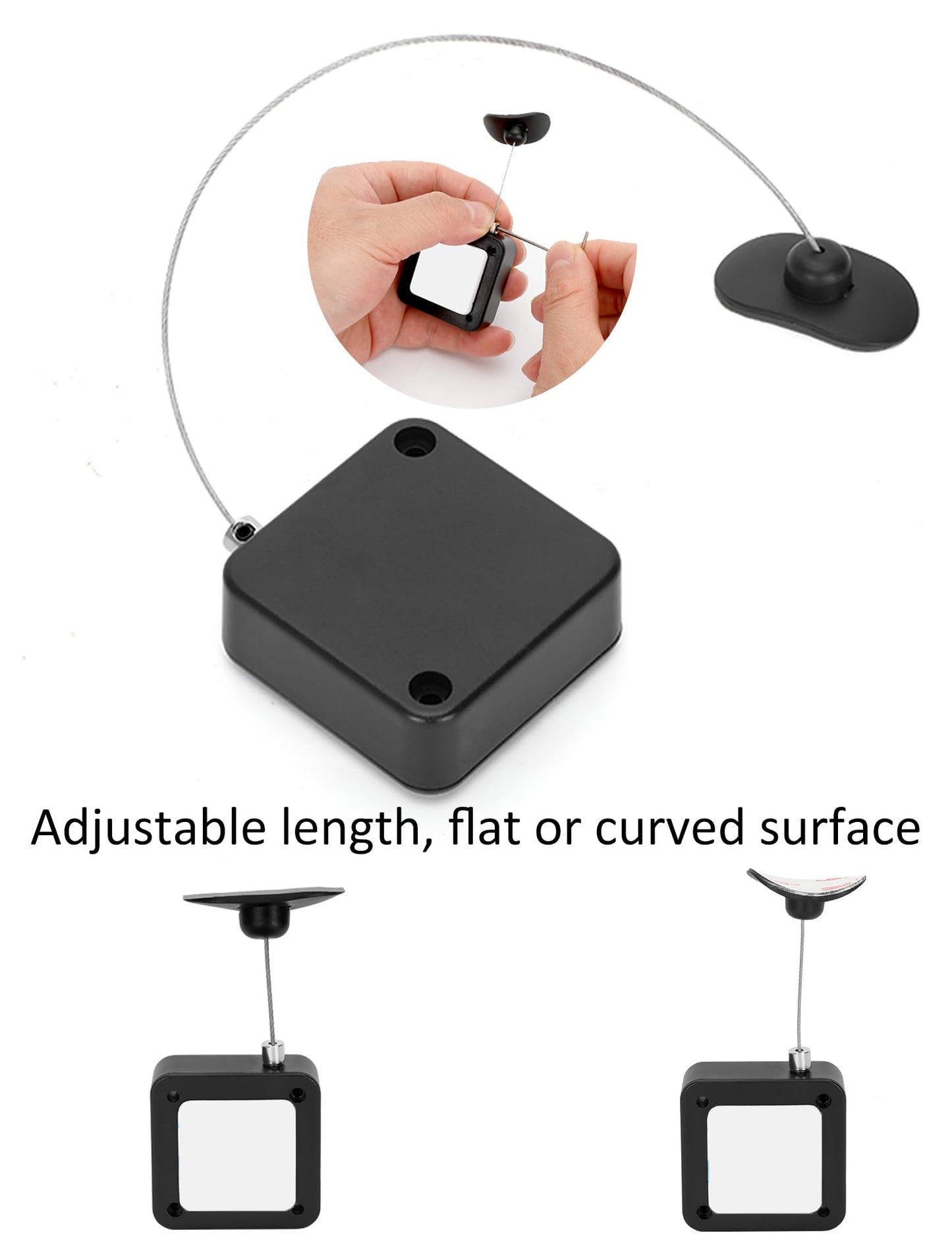 10Pack Remote Control Tether, 6.5 Ft Remote Leash, Retractable Safety with Adjustable Lock Strap for TV Remotes, Game Controllers, and Tablets - Perfect for Showrooms