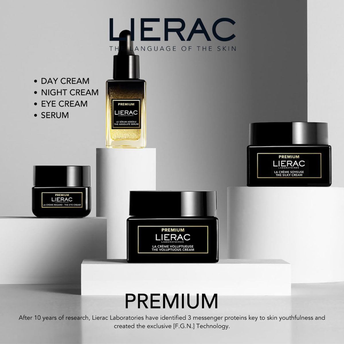 Lierac The Voluptuous Face Cream Refill, Wrinkle-Minimizing Face Moisturizer Cream for Woman, Fine Lines, Hydrating, Targets Signs of Aging with Niacinamide & Hyaluronic Acid, Sensitive Skin - 50ml