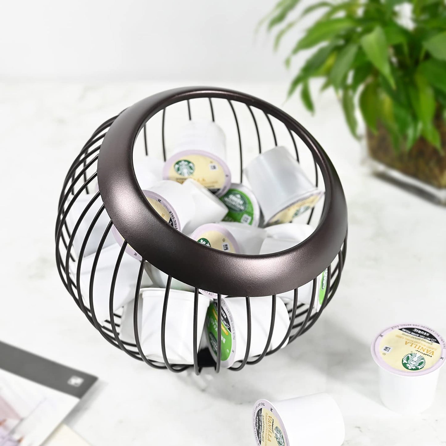 Coffee Pod Holder, Large Capacity K Cup Holder and Nespresso Pod Holder, Coffee Pod Storage for Keurig Pod Holder and Nespresso Vertuo Pod Holder, K Cup Organizer, Coffee Accessories