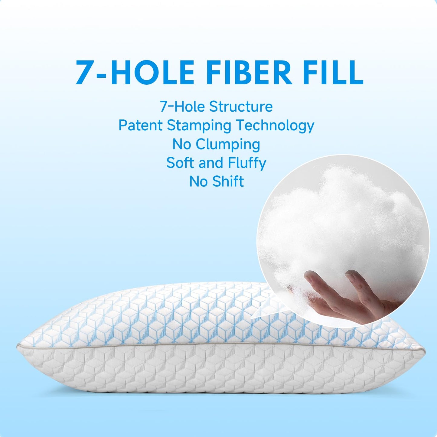 HEYCUZI Cooling Pillows Queen Size 2 Pack for Sleeping - Hotel Bed Pillow Premium Down Alternative for Side, Back, and Stomach Sleepers, Fluffy Soft Microfiber Fill Breathable Skin-Friendly