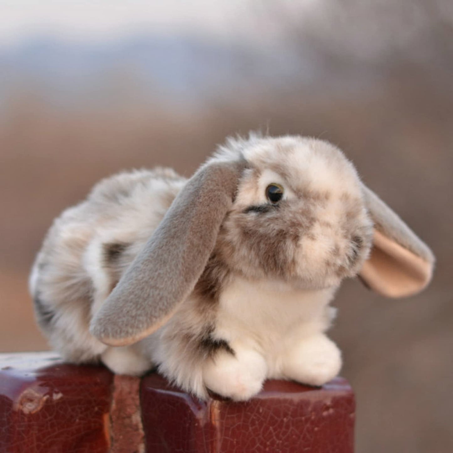 Realistic Rabbit Stuffed Animal-Gray 10.62",Rabbit Plush Toy, Rabbit Stuffed Animal,Soft Toy for Boy,Girl Toys,Gifts for Kids, Home Decor,Hugging Toy