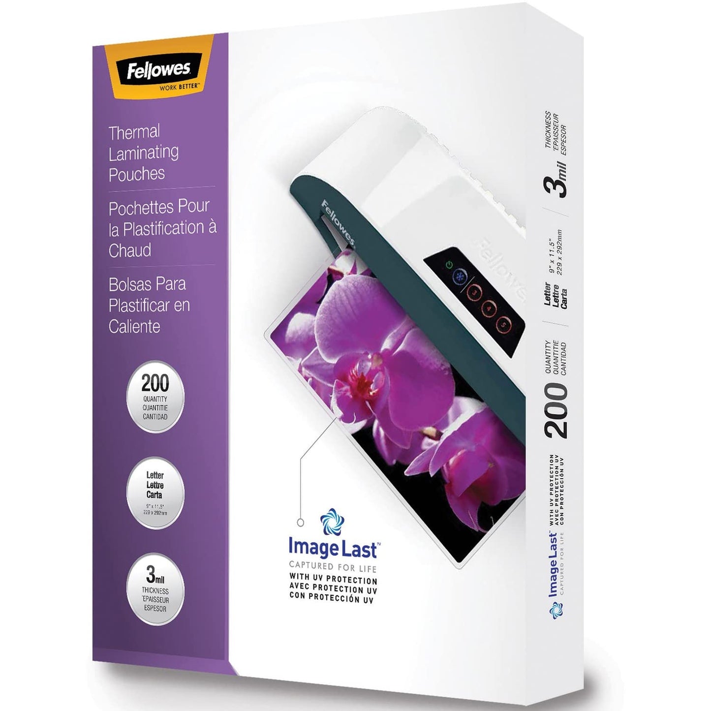 Fellowes 5244101 Laminating Pouches, Letter, 200pk (3Mil) 5244101