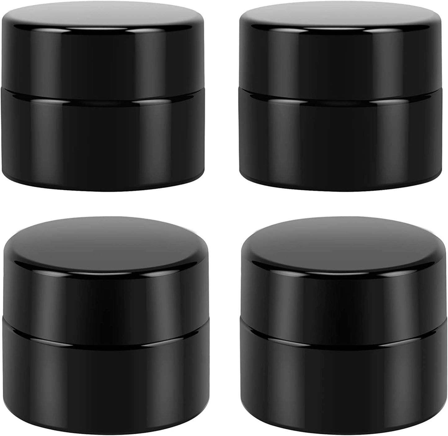 (50 Packs) Green Nexus 5g/5ml UV Protection Glass Jars for Lip Balm, Lotion, Oil, Cream & Cosmetics Enhanced Cap (2024)