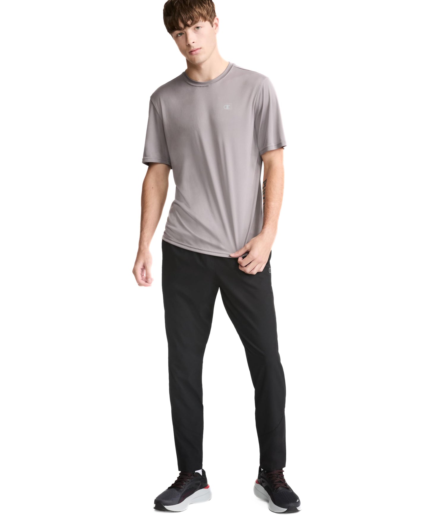 Champion Men's MVP Lightweight Woven Moisture Wicking Athletic Pants, 30.5", Black, Large