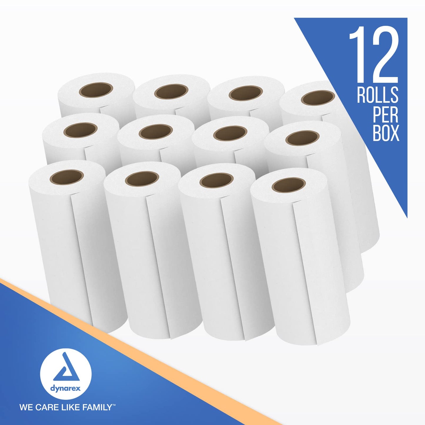 Dynarex 4479 Headrest Table Paper, 8"x 225 ft, Pack of 12