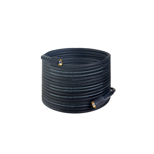 Canpump 1/4-in Cold Water Black Hose, 4000 psi, M22 Connector, 50 ft