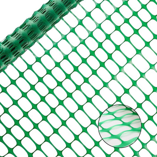 4x100 Ft Green Garden Fence Animal Barrier Reusable Netting Plastic Roll Temporary Pool Construction Fencing for Poultry Dogs Safety Snow Fences Durable Yard Pet Mesh (Green)