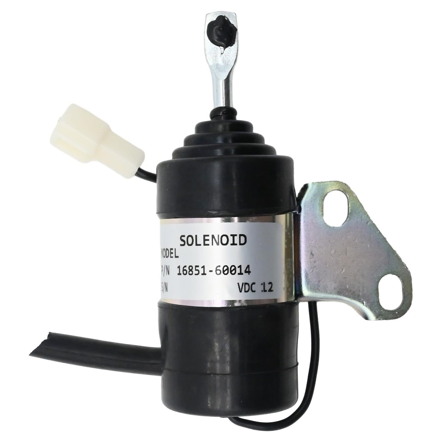 DUZFOREI 12V Fuel Shut Off Solenoid 16851-60014 16851-60010 Stop Solenoid Compatible Replacement for Kubota Mower ZD18 ZD21 ZD221 ZD323 D722 Engine