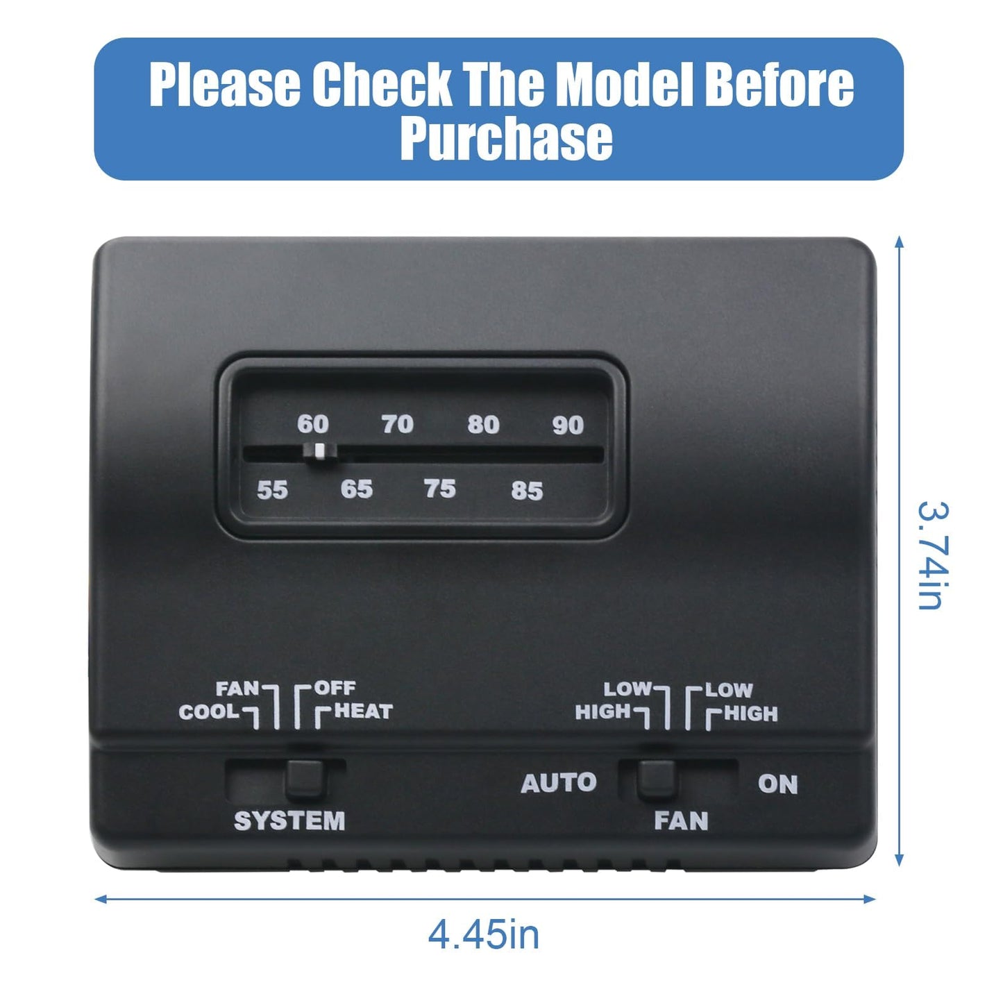 7330F3852 RV Thermostat Single Stage Heating/Cooling Control Compatible with Coleman Mach Series Air Conditioner Parts Temperature Regulation