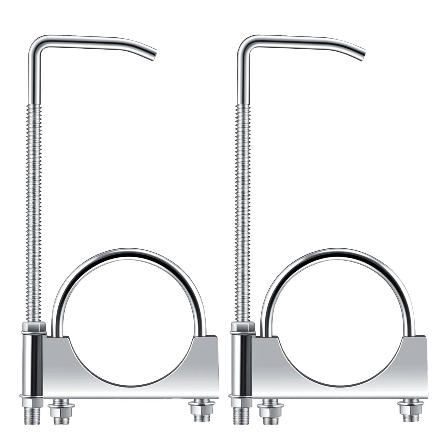 ZUDKSUY 2 Pack 2.5" Universal Exhaust Hanger Exhaust Clamps Exhaust Pipe Bracket with 9.5-Inch Long Muffler Hanger Exhaust Pipe Bracket for Car and Truck Exhaust Pipes