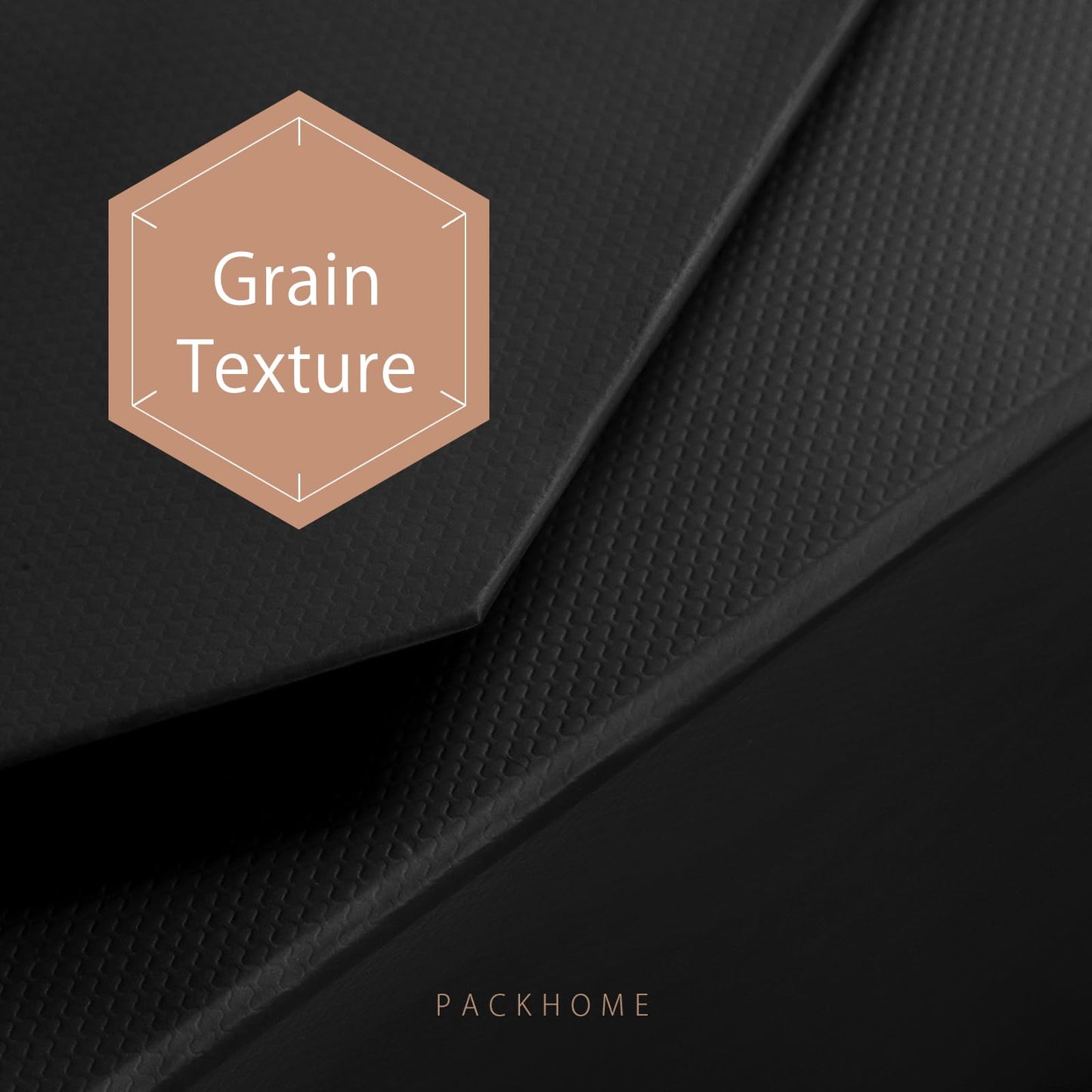 PACKHOME 16.3x14.2x5 Inches, 3 Extra Large Gift Boxes with Lids, Gift Boxes for Clothes and Large Gifts (Matte Black with Grain Texture)