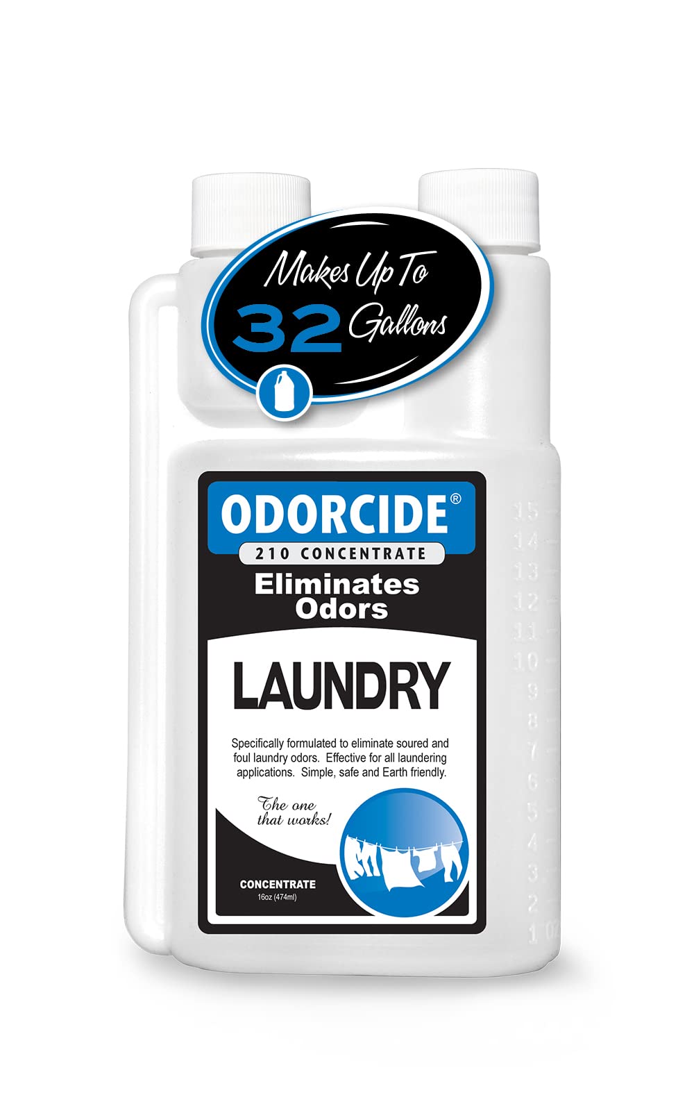 Odorcide – 16oz Concentrated Fresh Linen Scent Laundry Odor Eliminator for Strong Odor, All Laundry Uses – Safe, Non-Enzymatic Odor Neutralizer – For Smoke, Sweat & Pet Odors (16oz)