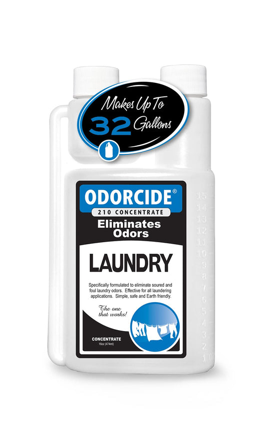 Odorcide – 16oz Concentrated Fresh Linen Scent Laundry Odor Eliminator for Strong Odor, All Laundry Uses – Safe, Non-Enzymatic Odor Neutralizer – For Smoke, Sweat & Pet Odors (16oz)
