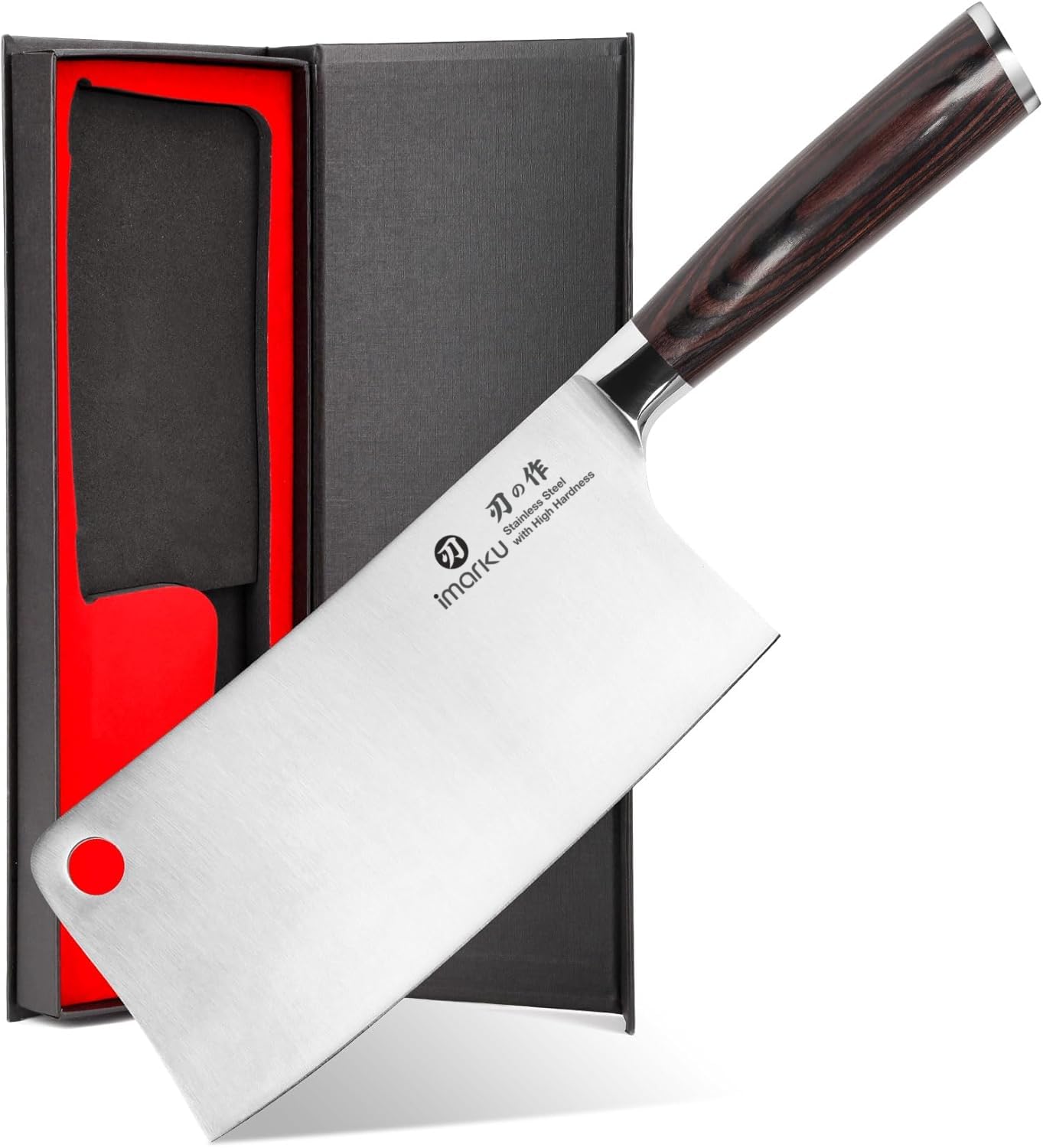 imarku Cleaver Knife 7 Inch Meat Cleaver - SUS440A Japan High Carbon Stainless Steel Butcher Knife with Ergonomic Handle, Ultra Sharp Knife, Kitchen Gadgets for Home/Restaurant,Perfect Gifts