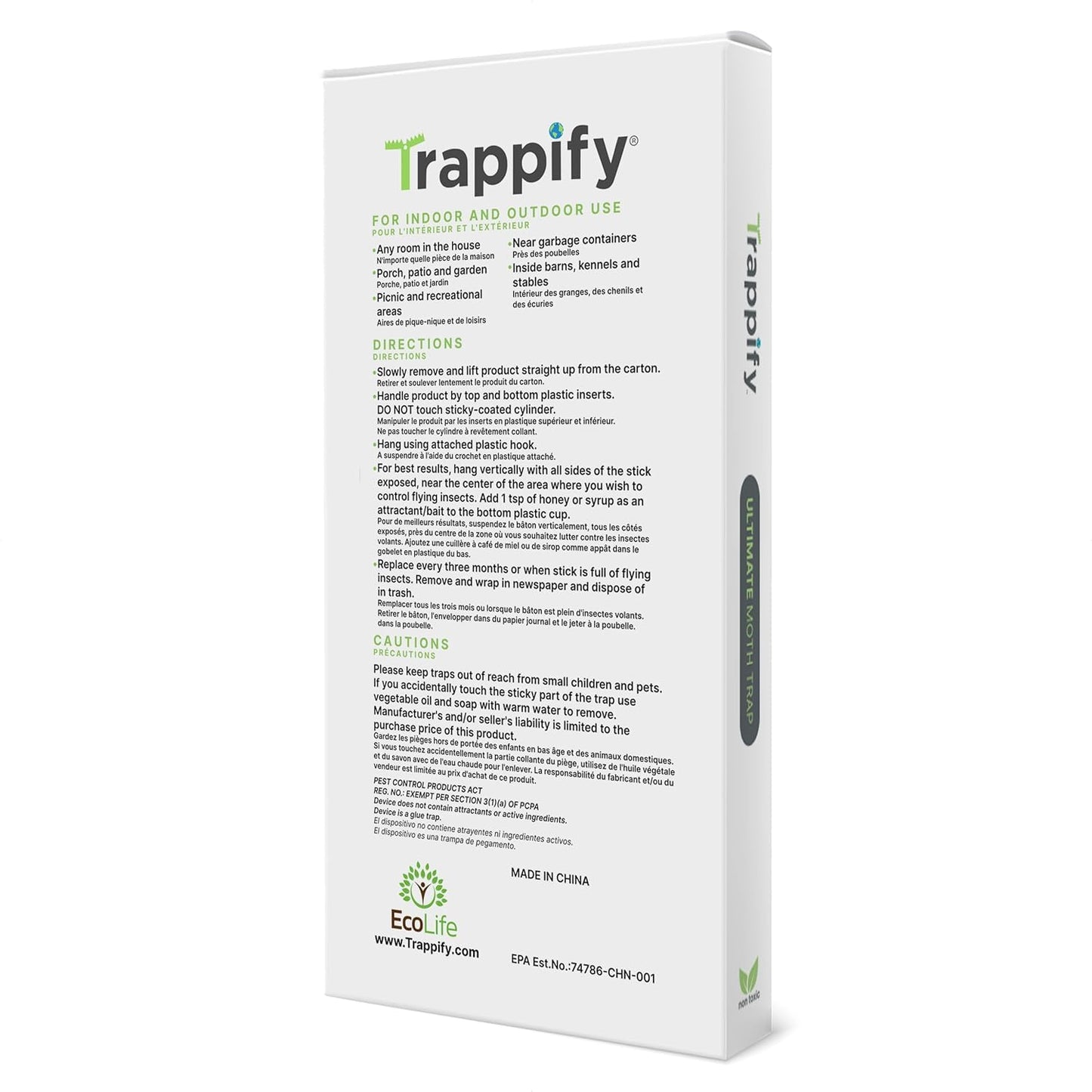 Trappify Ultimate Moth Traps: Moth Balls, Adhesive Moth Traps for Clothes - Effective Pantry Moth Traps for Home, Kitchen, Closet, Cabinet, Storage Rooms, Cupboard |Easy Setup (12 Pack)