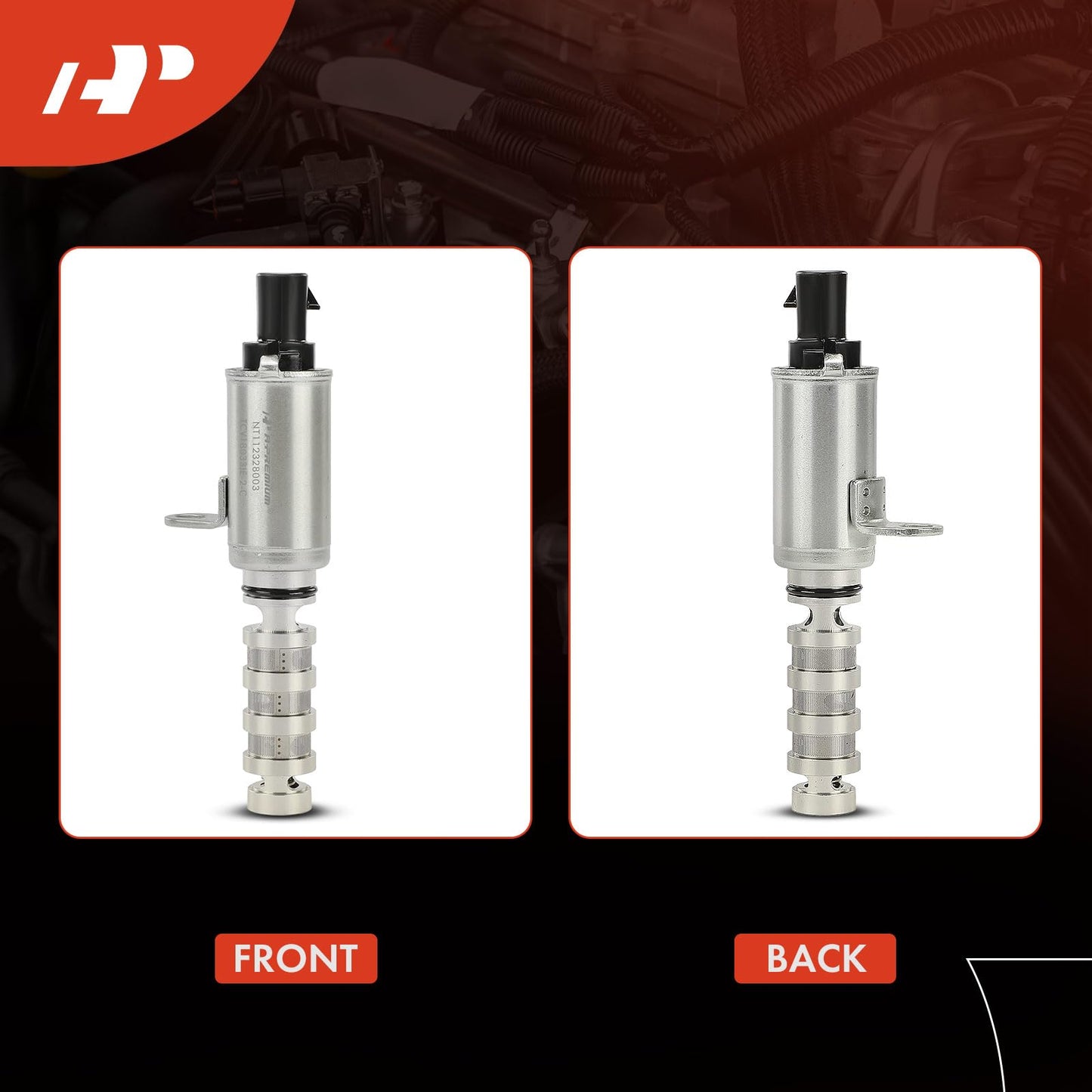 A-Premium 2-PC Intake & Exhaust Engine Variable Valve Timing (VVT) Solenoid Compatible with Hyundai Elantra Coupe, GT, Sonata, Tucson, Veloster, Kona & Kia Soul, Optima, Forte Koup, Seltos, Forte5
